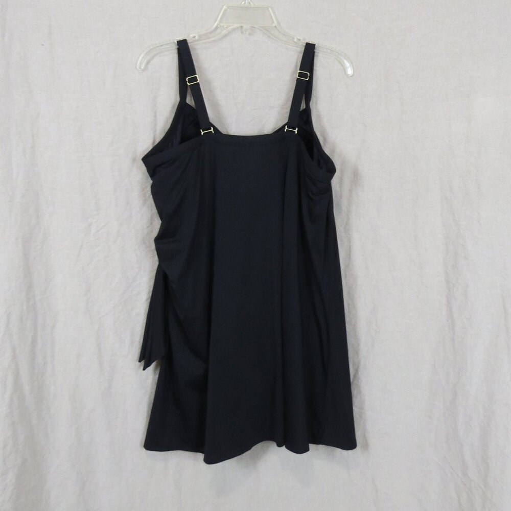 Lands' End Chlorine Resistant Sweetheart Swim Dress SIZE 18W Black - Picture 4 of 9